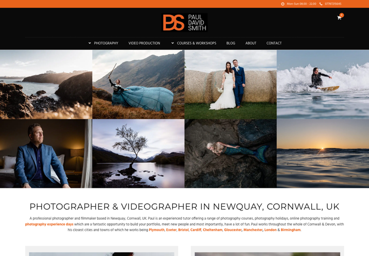 Paul David Smith Photography website
